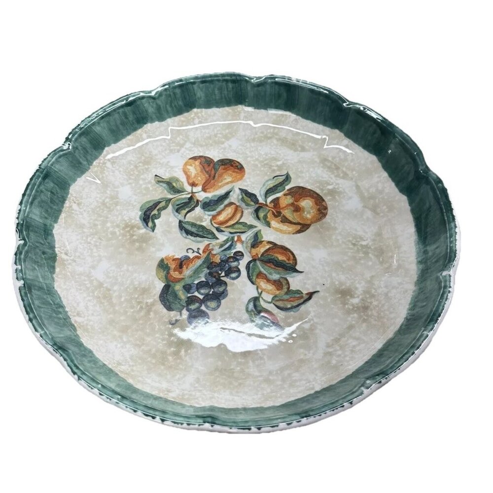 VTG Handpainted Ceramica Due Torri Italy Stamp Ceramic Fruit Serving Bowl Pasta